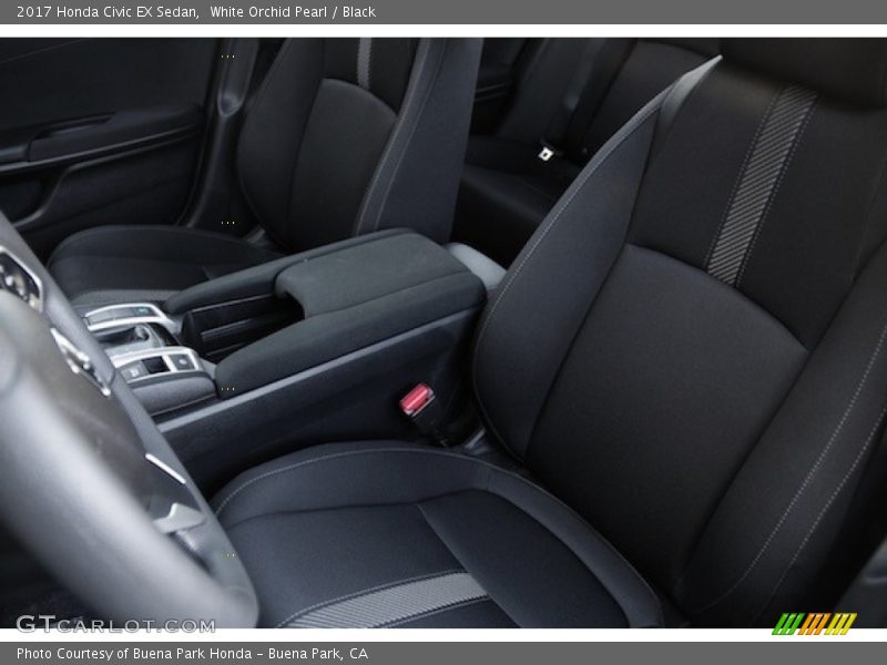 White Orchid Pearl / Black 2017 Honda Civic EX Sedan