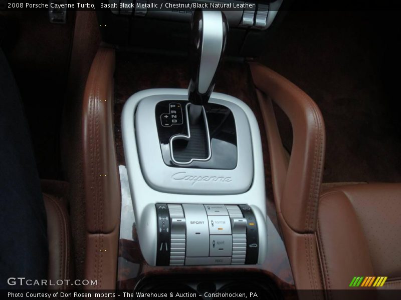 Basalt Black Metallic / Chestnut/Black Natural Leather 2008 Porsche Cayenne Turbo