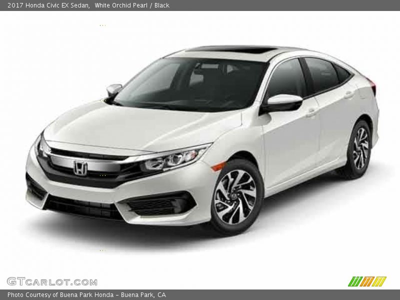 White Orchid Pearl / Black 2017 Honda Civic EX Sedan