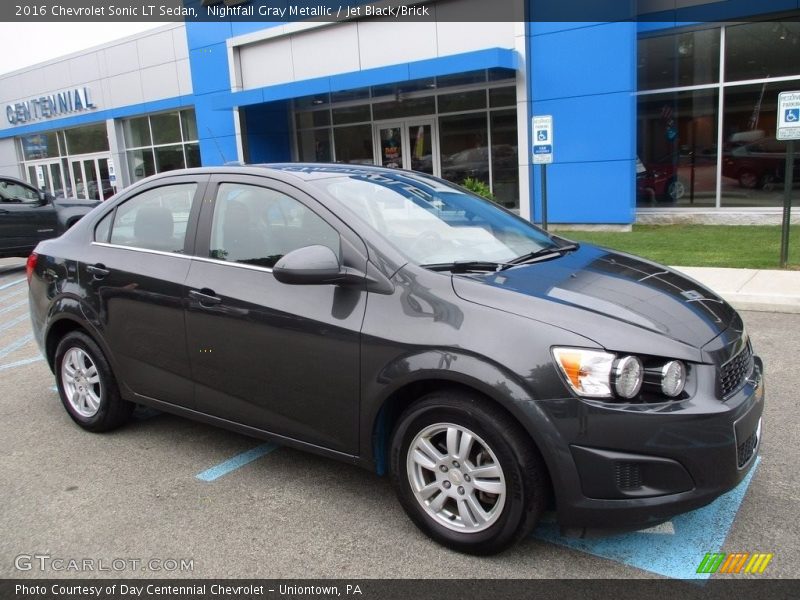 Nightfall Gray Metallic / Jet Black/Brick 2016 Chevrolet Sonic LT Sedan