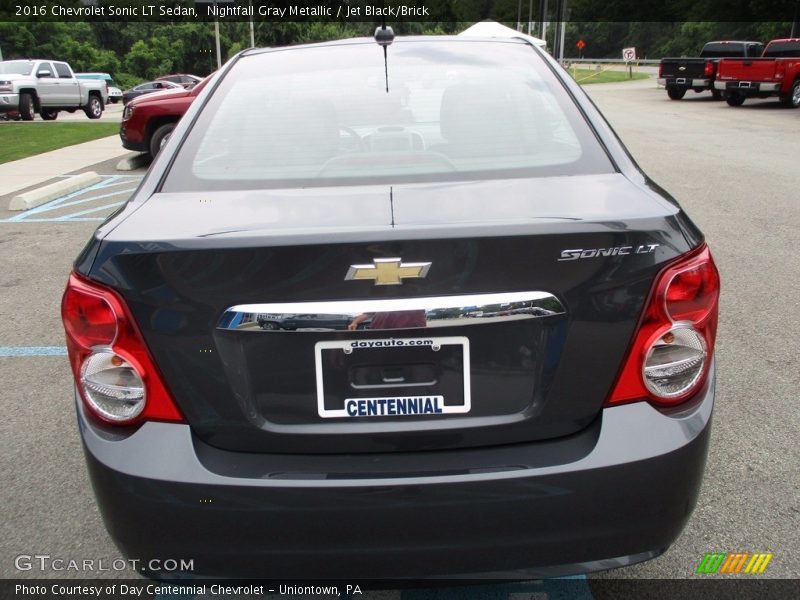 Nightfall Gray Metallic / Jet Black/Brick 2016 Chevrolet Sonic LT Sedan
