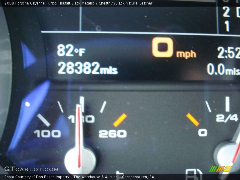Basalt Black Metallic / Chestnut/Black Natural Leather 2008 Porsche Cayenne Turbo