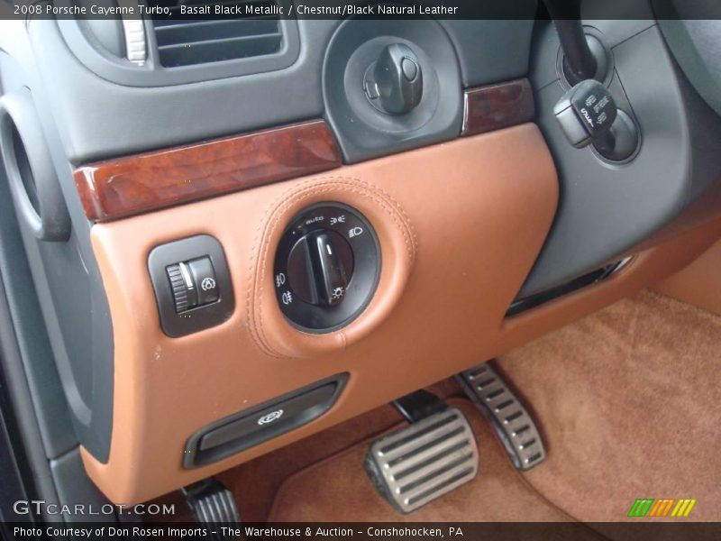 Basalt Black Metallic / Chestnut/Black Natural Leather 2008 Porsche Cayenne Turbo