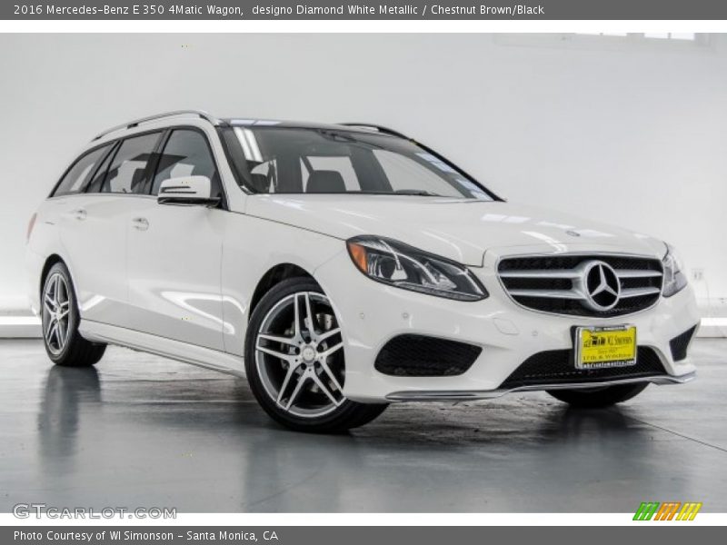 designo Diamond White Metallic / Chestnut Brown/Black 2016 Mercedes-Benz E 350 4Matic Wagon