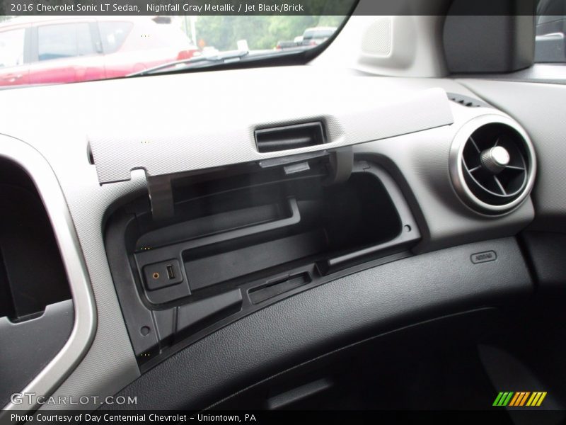 Nightfall Gray Metallic / Jet Black/Brick 2016 Chevrolet Sonic LT Sedan