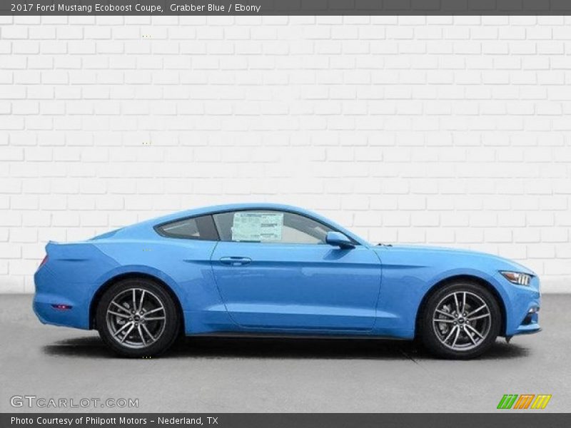 Grabber Blue / Ebony 2017 Ford Mustang Ecoboost Coupe