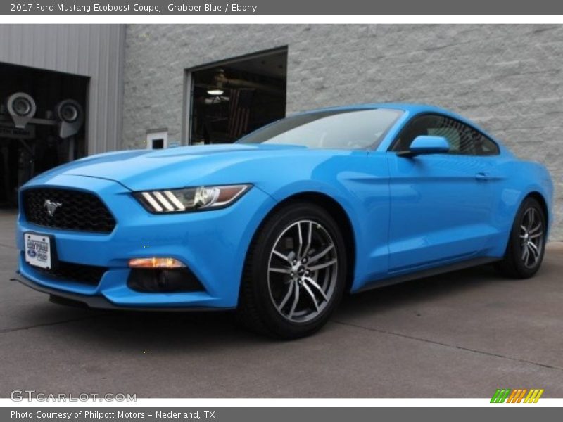 Grabber Blue / Ebony 2017 Ford Mustang Ecoboost Coupe