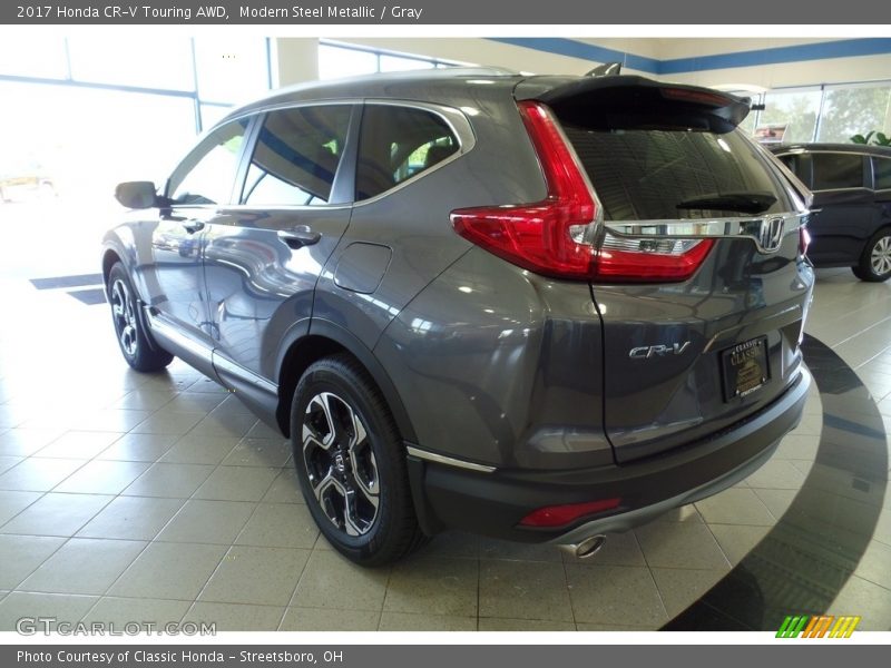 Modern Steel Metallic / Gray 2017 Honda CR-V Touring AWD