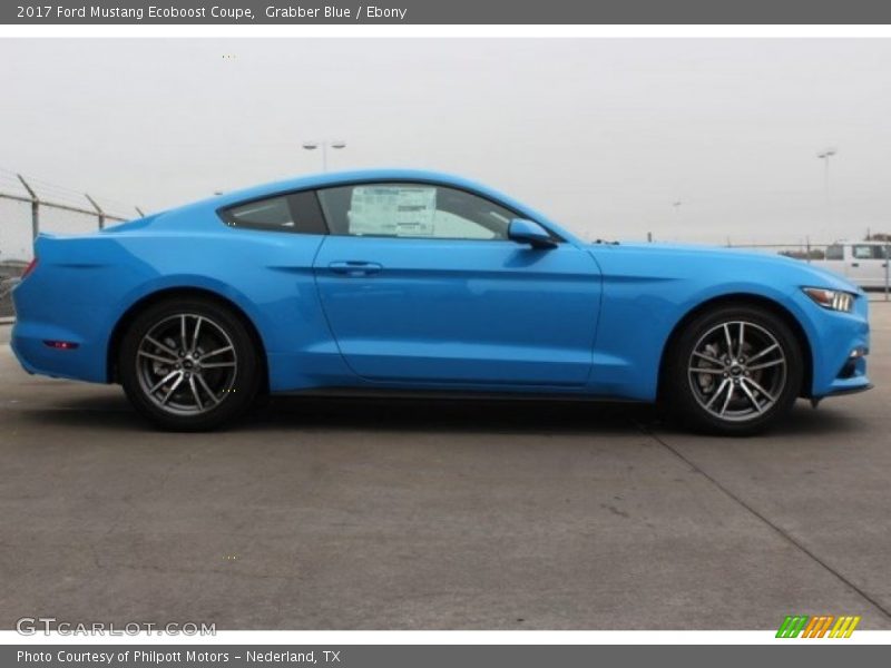 Grabber Blue / Ebony 2017 Ford Mustang Ecoboost Coupe