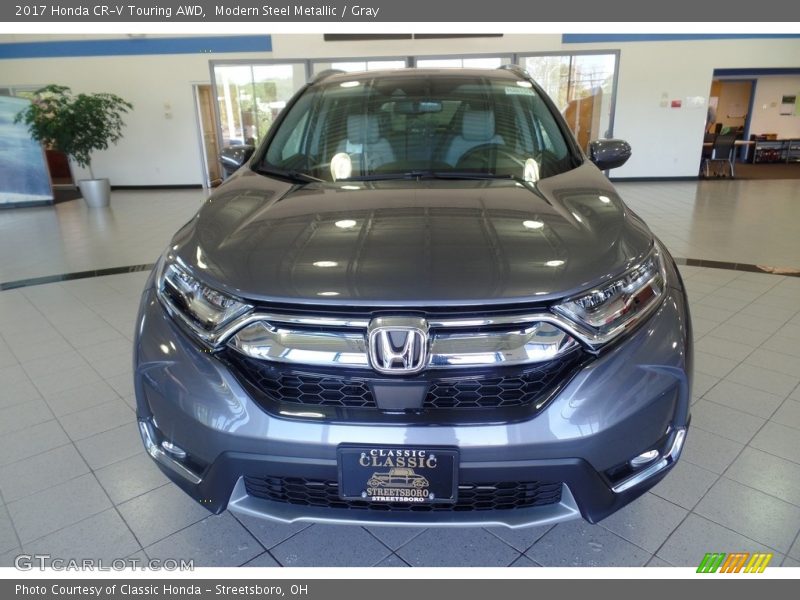 Modern Steel Metallic / Gray 2017 Honda CR-V Touring AWD