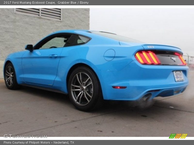 Grabber Blue / Ebony 2017 Ford Mustang Ecoboost Coupe