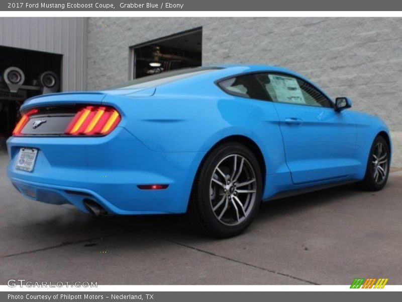 Grabber Blue / Ebony 2017 Ford Mustang Ecoboost Coupe