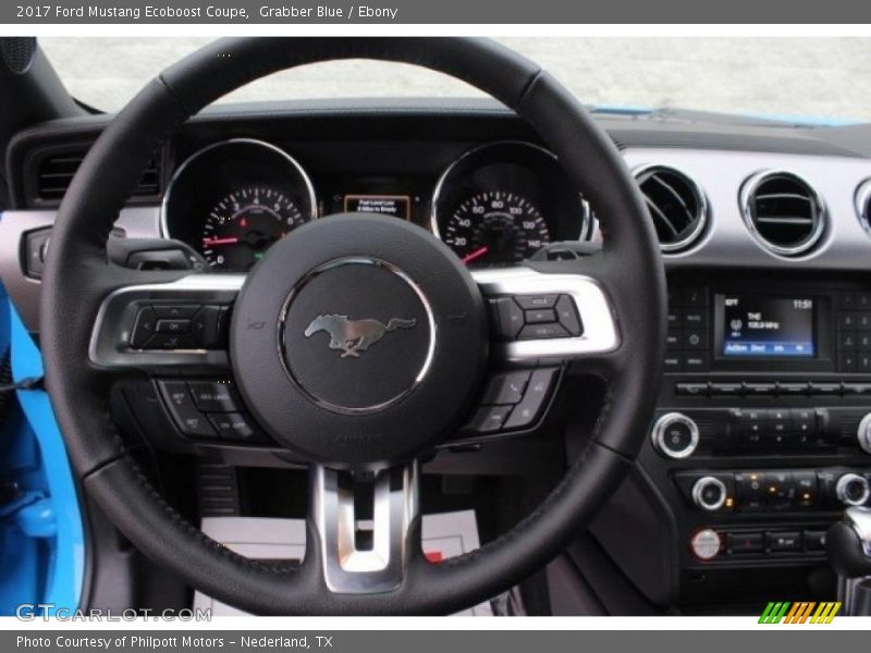 Grabber Blue / Ebony 2017 Ford Mustang Ecoboost Coupe