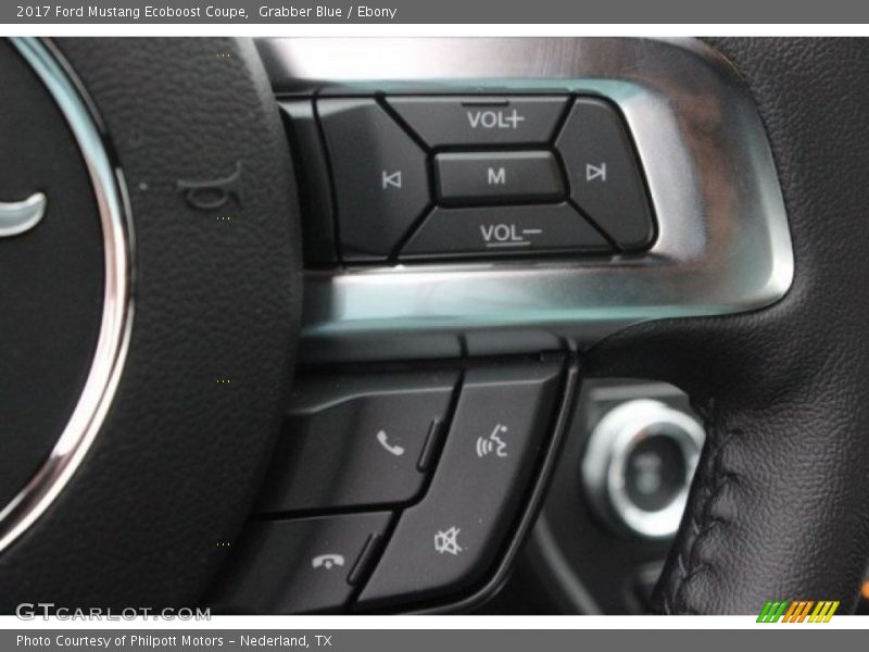 Grabber Blue / Ebony 2017 Ford Mustang Ecoboost Coupe