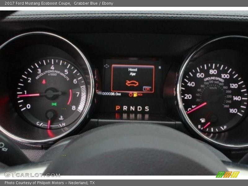 Grabber Blue / Ebony 2017 Ford Mustang Ecoboost Coupe