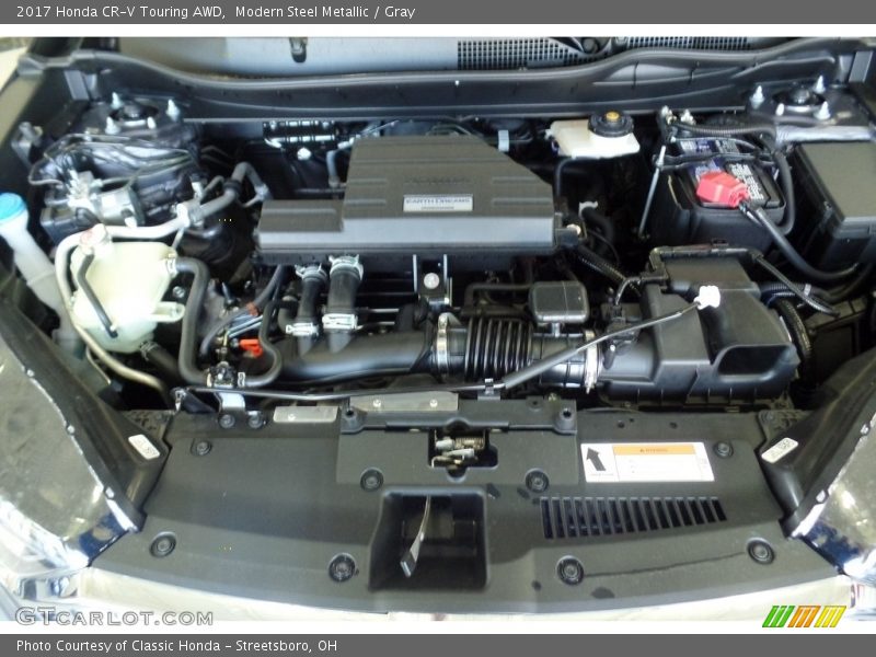 Modern Steel Metallic / Gray 2017 Honda CR-V Touring AWD