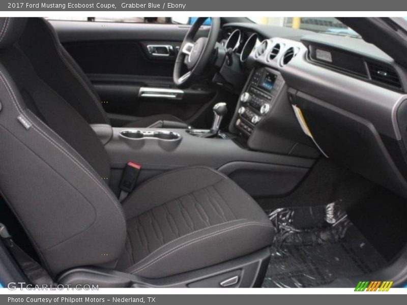 Grabber Blue / Ebony 2017 Ford Mustang Ecoboost Coupe