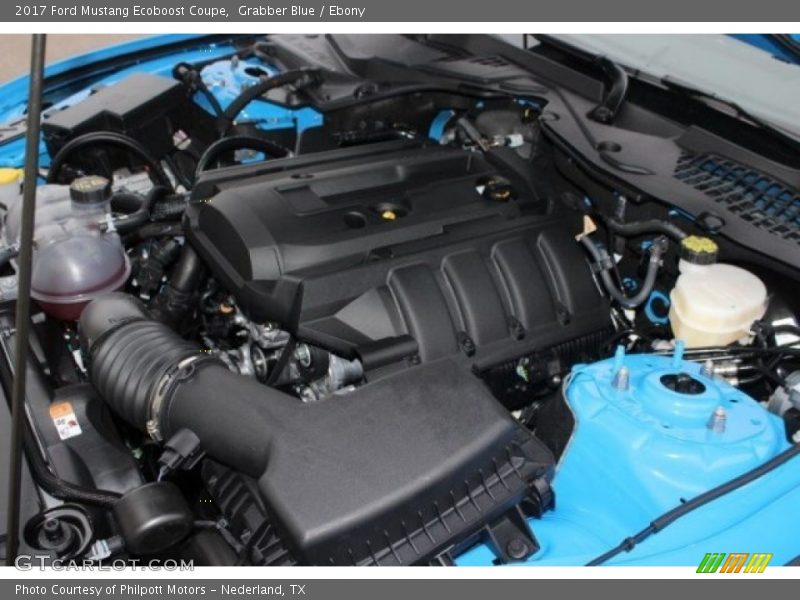 Grabber Blue / Ebony 2017 Ford Mustang Ecoboost Coupe
