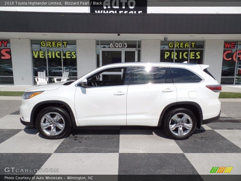 Blizzard Pearl / Black 2016 Toyota Highlander Limited