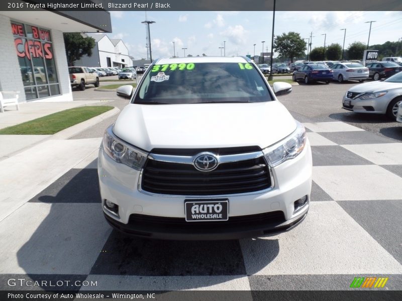 Blizzard Pearl / Black 2016 Toyota Highlander Limited