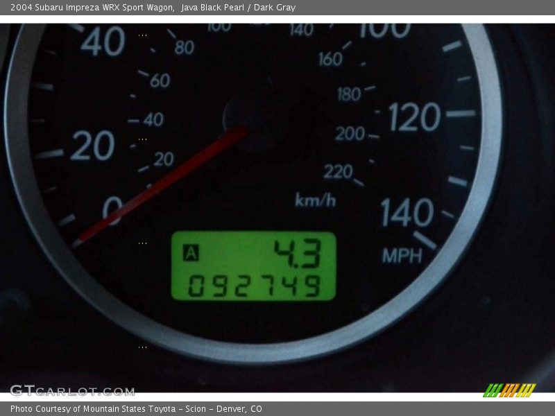 Java Black Pearl / Dark Gray 2004 Subaru Impreza WRX Sport Wagon