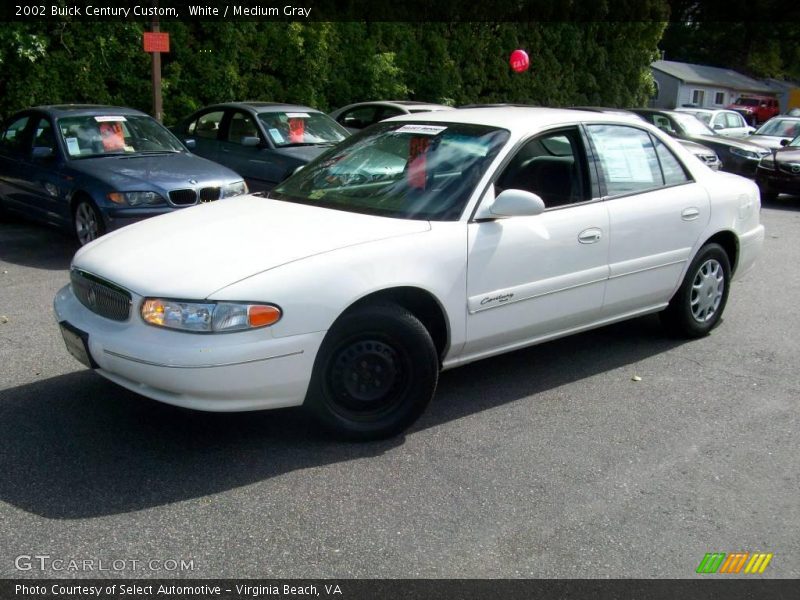 White / Medium Gray 2002 Buick Century Custom