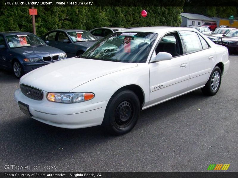 White / Medium Gray 2002 Buick Century Custom