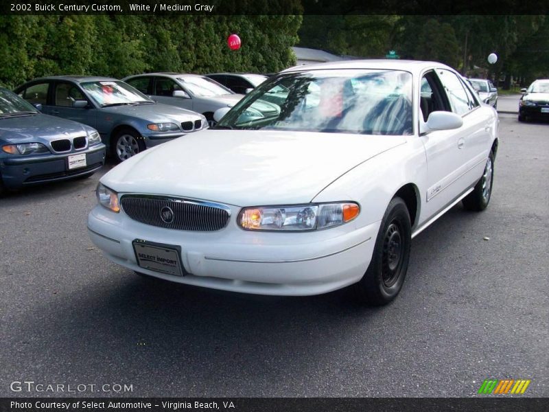 White / Medium Gray 2002 Buick Century Custom