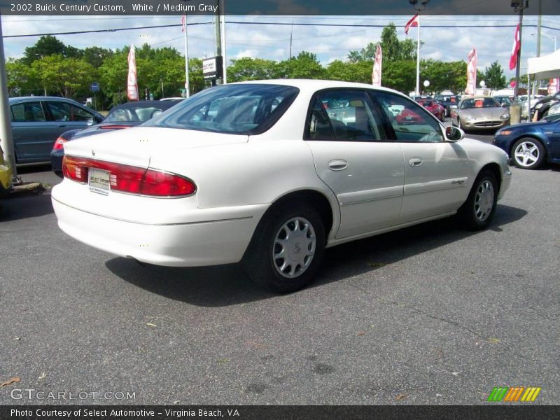 White / Medium Gray 2002 Buick Century Custom