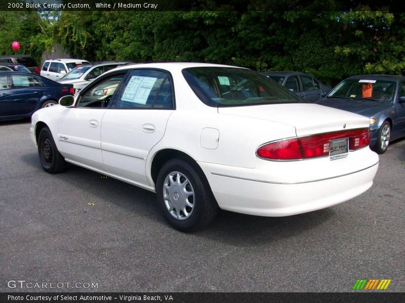 White / Medium Gray 2002 Buick Century Custom