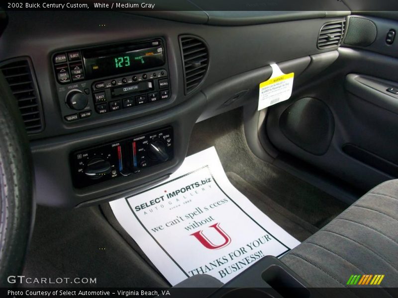 White / Medium Gray 2002 Buick Century Custom