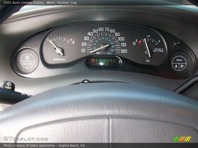 White / Medium Gray 2002 Buick Century Custom