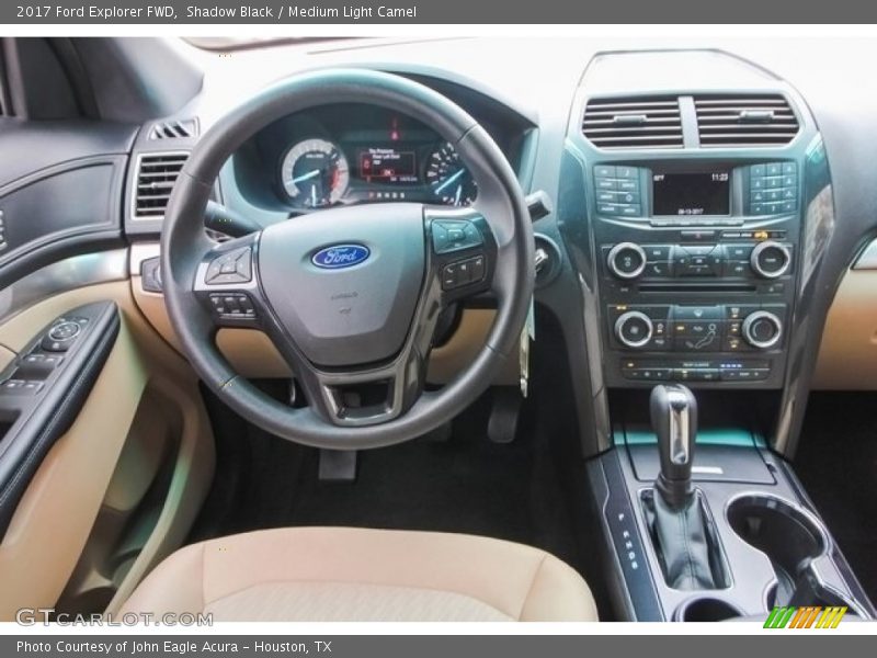 Shadow Black / Medium Light Camel 2017 Ford Explorer FWD