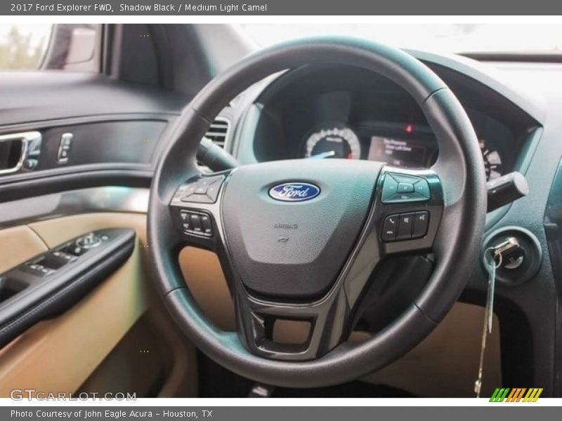 Shadow Black / Medium Light Camel 2017 Ford Explorer FWD