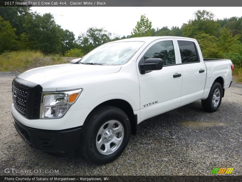 Glacier White / Black 2017 Nissan Titan S Crew Cab 4x4