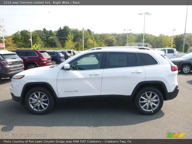 Bright White / Black 2018 Jeep Cherokee Limited 4x4