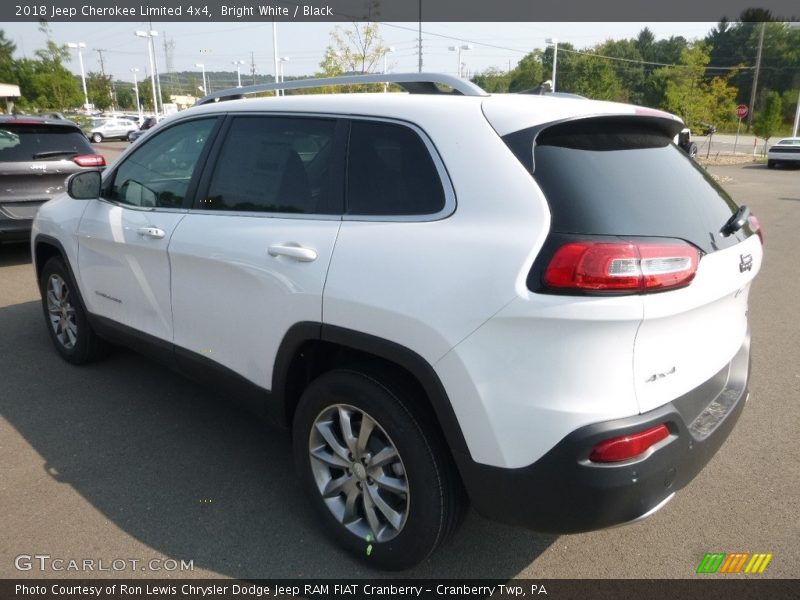 Bright White / Black 2018 Jeep Cherokee Limited 4x4