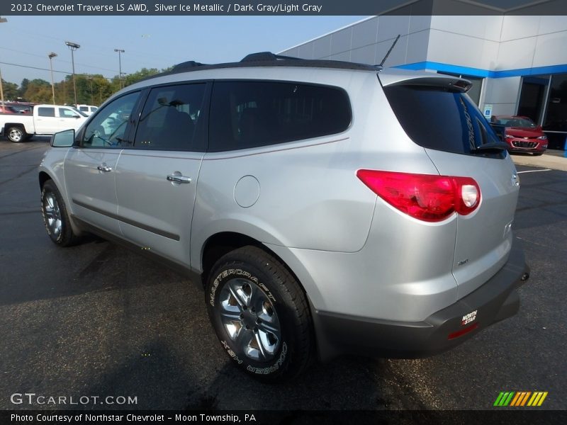 Silver Ice Metallic / Dark Gray/Light Gray 2012 Chevrolet Traverse LS AWD