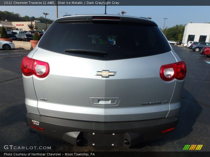 Silver Ice Metallic / Dark Gray/Light Gray 2012 Chevrolet Traverse LS AWD