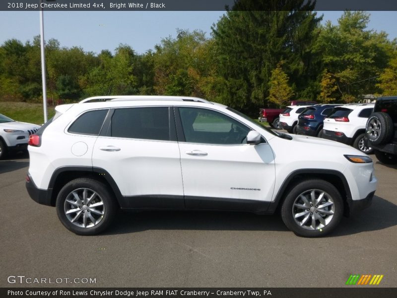 Bright White / Black 2018 Jeep Cherokee Limited 4x4