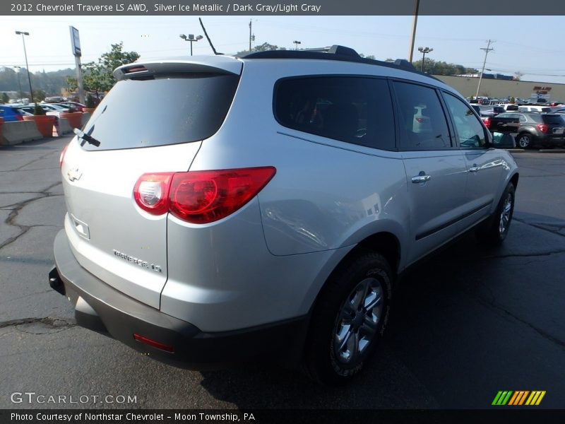 Silver Ice Metallic / Dark Gray/Light Gray 2012 Chevrolet Traverse LS AWD