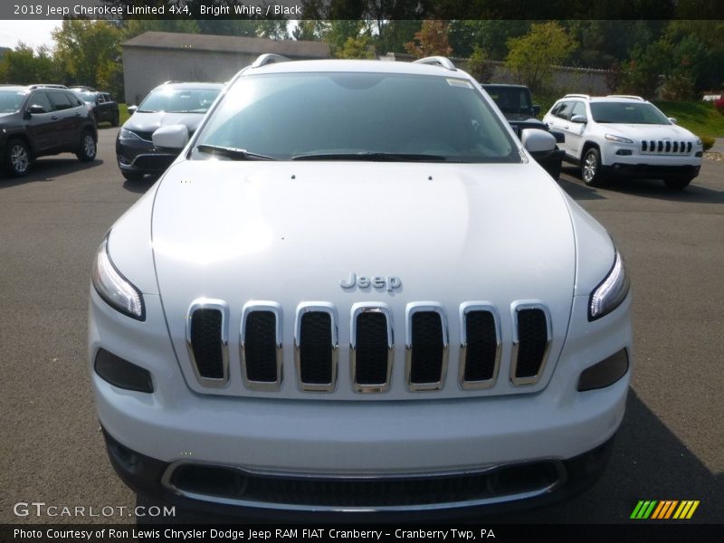 Bright White / Black 2018 Jeep Cherokee Limited 4x4