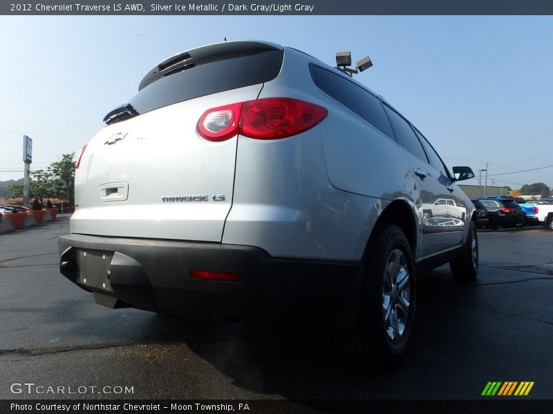 Silver Ice Metallic / Dark Gray/Light Gray 2012 Chevrolet Traverse LS AWD