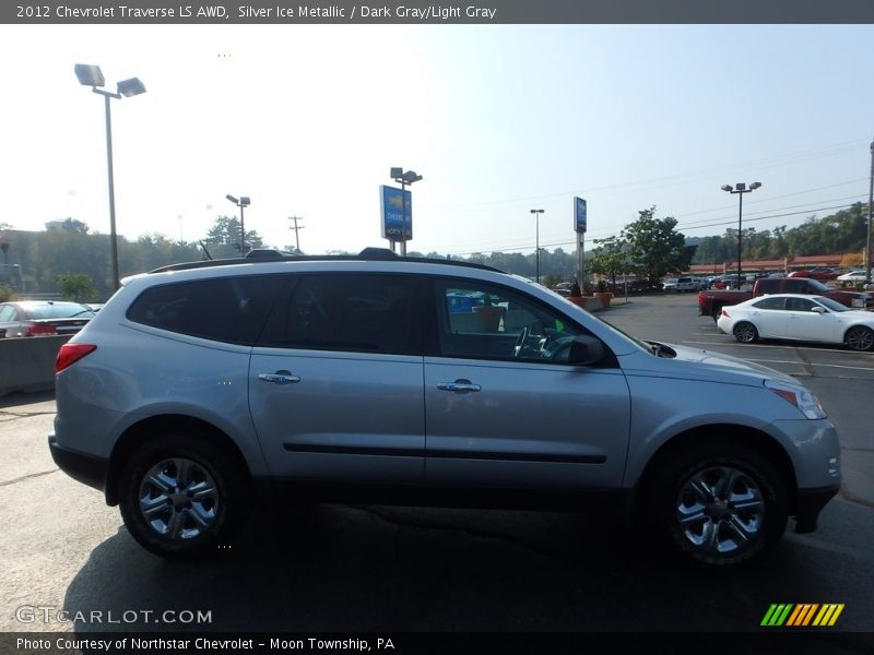 Silver Ice Metallic / Dark Gray/Light Gray 2012 Chevrolet Traverse LS AWD