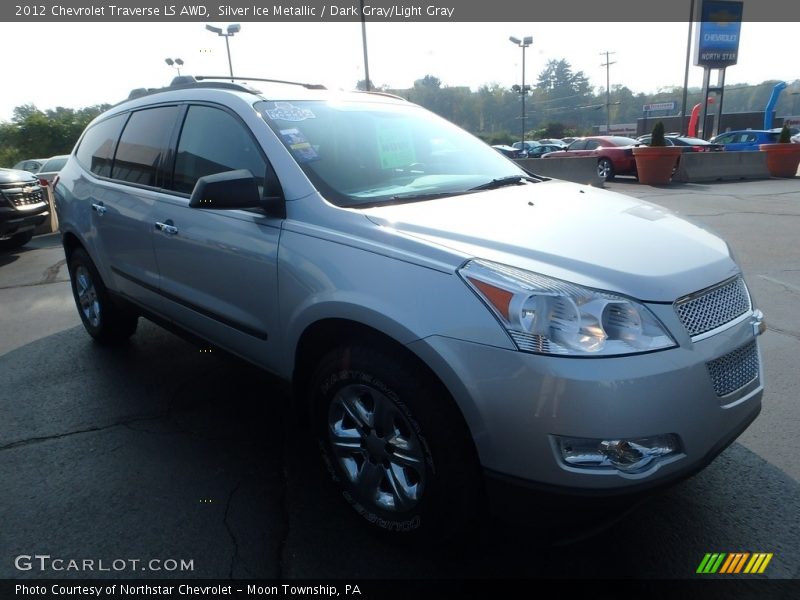 Silver Ice Metallic / Dark Gray/Light Gray 2012 Chevrolet Traverse LS AWD