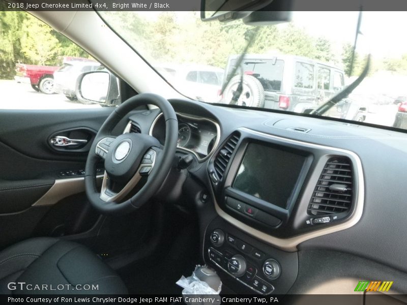 Bright White / Black 2018 Jeep Cherokee Limited 4x4