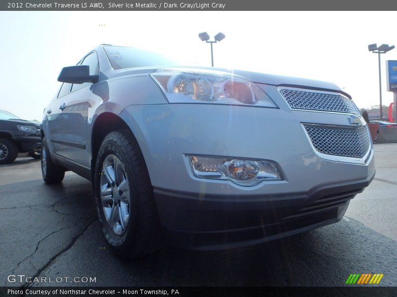 Silver Ice Metallic / Dark Gray/Light Gray 2012 Chevrolet Traverse LS AWD
