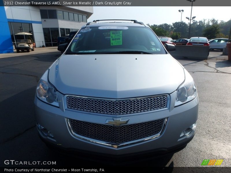 Silver Ice Metallic / Dark Gray/Light Gray 2012 Chevrolet Traverse LS AWD