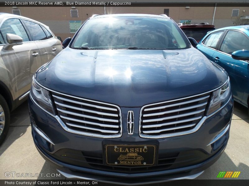 Blue Diamond Metallic / Cappuccino 2018 Lincoln MKC Reserve AWD