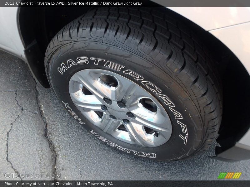 Silver Ice Metallic / Dark Gray/Light Gray 2012 Chevrolet Traverse LS AWD